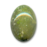 Cabochon en résine 25x18 mm imitation pierre Olive Green x1