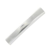 Poussoir tube légèrement incurvé 35x6mm pour lacet 5mm Placage Argent fin vieilli