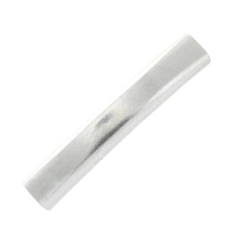 Poussoir tube légèrement incurvé 35x6mm pour lacet 5mm Placage Argent fin vieilli