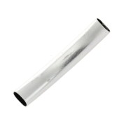 Poussoir tube légèrement incurvé 35x6mm pour lacet 5mm Placage Argent fin vieilli