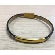 Poussoir tube légèrement incurvé 35x6mm pour lacet 5mm Placage Argent fin vieilli