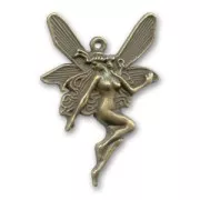 Pendentif fée 42 mm bronze x1