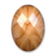 Cabochon facetté en résine 18x13 mm Caramel|raw }}