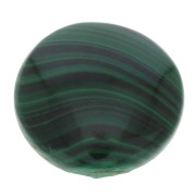 Cabochon rond 30 mm en pierre gemme - Malachite x1