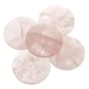 Cabochon rond 30 mm Quartz rose x1