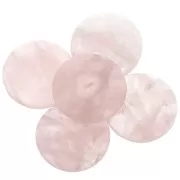 Cabochon rond 25 mm Quartz rose x1