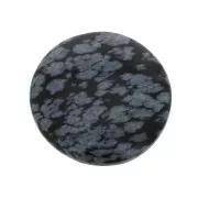 Cabochon rond 25 mm Obsidienne Mouchetée x1