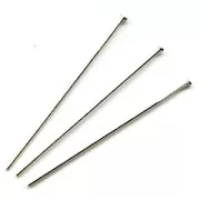 Clous tête plate 40x0.6 mm en Argent 925 x10