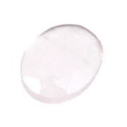 Cabochon ovale facetté 8x6 mm Quartz rose x1