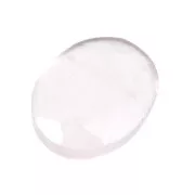 Cabochon ovale facetté 8x6 mm Quartz rose x1