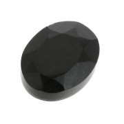 Cabochon ovale facetté 8x6 mm Black Onyx x1