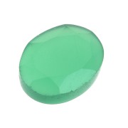 Cabochon ovale facetté 8x6 mm Agate verte x1