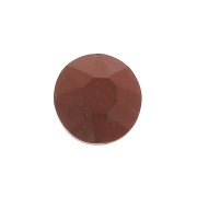 Cabochon rond facetté 6 mm Jaspe Rouge x1|raw }}