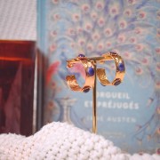 Cabochon plat rond - palet - 6 mm en pierre gemme - Sodalite x1