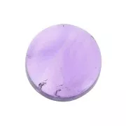 Cabochon plat rond - palet - 8 mm en pierre gemme - Améthyste x1