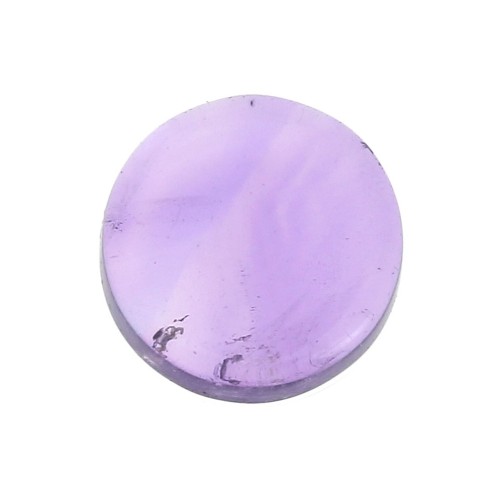Cabochon plat rond - palet - 8 mm en pierre gemme - Améthyste x1