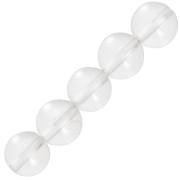 Perles rondes 10 mm pierre gemme Cristal de Roche x5