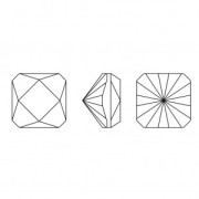 Cabochon Carré PureCrystal 4499 6 mm Crystal Lotus Pink Delite x1