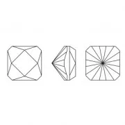 Cabochon Carré PureCrystal 4499 6 mm Crystal Lotus Pink Delite x1