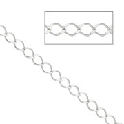 Chaîne maille rombo limée 2.3 mm en Argent 925 x50cm
