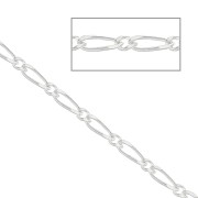 Chaîne maille figaro alternée (1x1) 1.75 mm en Argent 925 x50 cm|raw }}