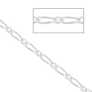 Chaîne maille figaro alternée (1x1) 1.75 mm en Argent 925 x50 cm