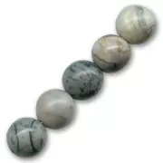 Perles rondes 10 mm pierre gemme Jaspe Picasso x5