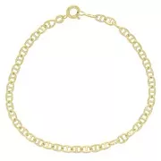 Bracelet maille marine ronde 3.8 mm Plaqué Or 3 microns x19 cm