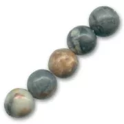 Perles rondes 4 mm pierre gemme Jaspe Picasso x20