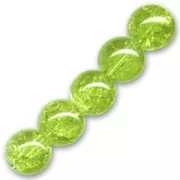 Cracked Beads 12 mm Peridot x5