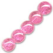 Cracked Beads 12 mm Light Rose x5
