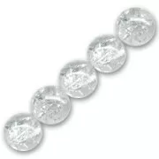 Cracked Beads 10 mm Crystal x10
