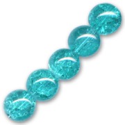 Cracked Beads 10 mm Aquamarine x10|raw }}
