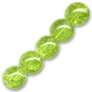 Cracked Beads  6 mm Peridot x25|raw }}