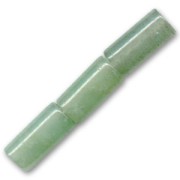 Perles en pierre gemme Aventurine tubes 12x6 mm x8