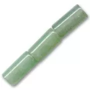 Perles en pierre gemme Aventurine tubes 12x6 mm x8