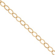 Chaîne maille Forçat limée 1.5 mm - Gold filled (or laminé) x50cm