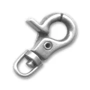 Fermoir mousqueton 21 mm argenté vieilli x1