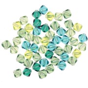 Mix de Toupies en cristal PureCrystal 5328 4 mm Vert x50