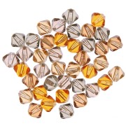 Mix de Toupies en cristal PureCrystal 5328 4 mm Brun x50|raw }}