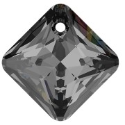 Pendentif Princess Cut PureCrystal 6431 9 mm Crystal Silver Night x1|raw }}