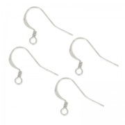 Crochets d'oreilles 17 mm argenté  x4|raw }}