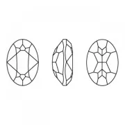 Cabochon PureCrystal 4120 8x6 mm Aquamarine Ignite x1