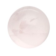 Cabochon rond 6 mm en pierre gemme - Quartz rose x1