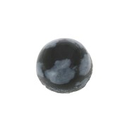 Cabochon rond 6 mm en pierre gemme - Obsidienne Mouchetée x1|raw }}