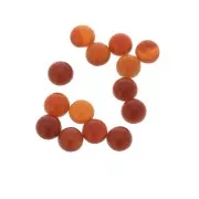 Cabochon rond 6 mm en pierre gemme teintée - Agate Rouge x1