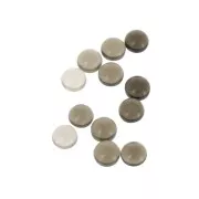 Cabochon rond 6 mm en pierre gemme - Quartz fumé x1