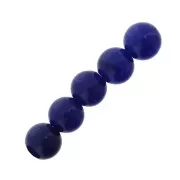 Perles Rondes 6 mm en pierre gemme Agate Bleue x15