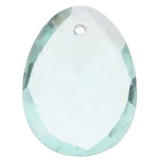 Pendentif facetté ovale 20x15 mm imitation pierre gemme - Hydro Aquamarine x1|raw }}