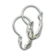 Dormeuses trouées 20 mm argenté x2